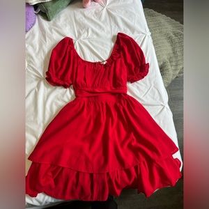 Beautiful flowy red dress
